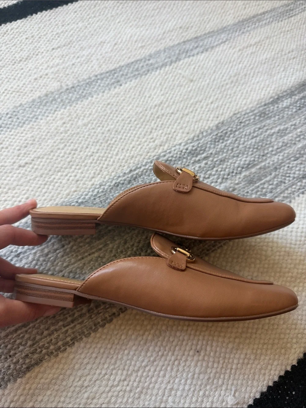 Horsebit Mule Slide Flats